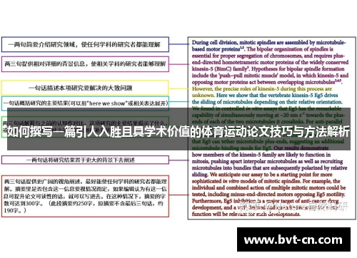 如何撰写一篇引人入胜且具学术价值的体育运动论文技巧与方法解析